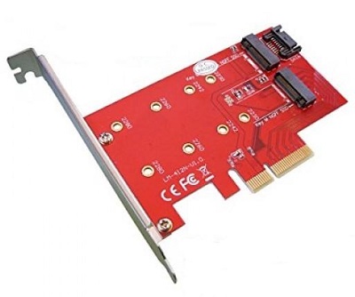 Kontroler PCI Express za M.2 NVMe i SATA SSD NEWMB N-PEM22
