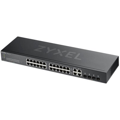 Zyxel GS1920-24HPV2-EU0101F 28 Port Smart Managed PoE Switch 24x Gigabit Copper PoE and 4x Gigabit dual pers., hybird mode,