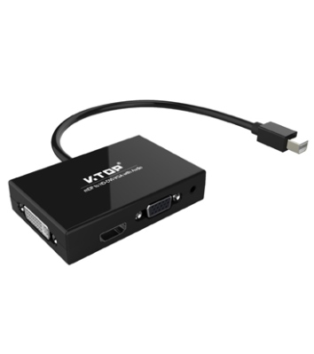 Adapter Mini DisplayPort na HDMI, DVI i VGA,  V.TOP, MDP015