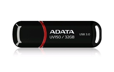 USB 3.0 FLASH DRIVE 32GB ADATA AUV150-32G-RBK Black