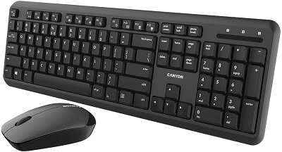 Bežična tastatura+miš  CANYON CNS-HSETW02-US