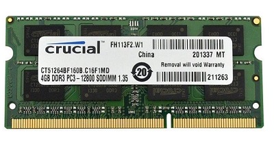 DDR3 4GB 1600MHz Crucial CT51264BF160B SODIMM CL11