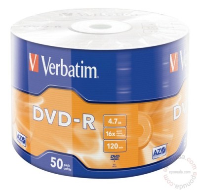 DVD-R Verbatim 4,7 GB 16X 50/1