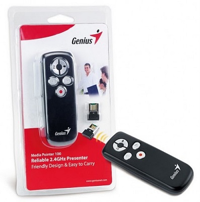 Prezenter Genius Media Pointer 100 USB 2.4GHz Pico Dongle