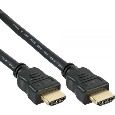 Kabl HDMI AM-AM W/Ethernet 2m, pozlaćeni konektori, Wiretek