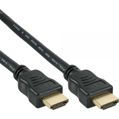 Kabl HDMI AM-AM W/Ethernet 5m, pozlaćeni konektori, Wiretek