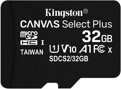 Micro SD Card 32GB KINGSTON Canvas Select Plus SDCS2/32GBSP Class 10