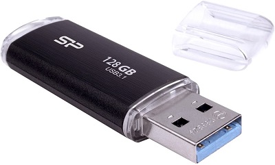 USB 3.2 DRIVE 128GB SILICON POWER B02 BLACK SP128GBUF3B02V1K