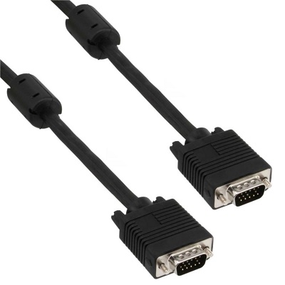 Kabl VGA 15 pin. za monitor M/M sa 2 ferita 20 m, black, Wiretek