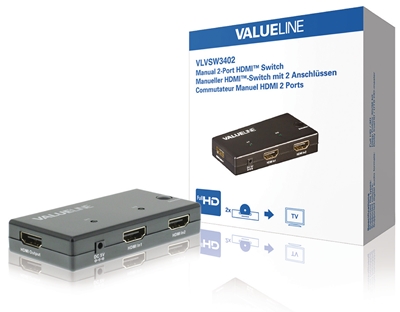 Switch HDMI 2 na 1 VLVSW3402, Valueline