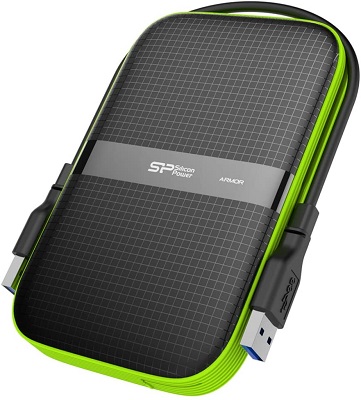 Silicon Power 2TB Black 2,5" HDD External Armor A60 SP020TBPHDA60S3K USB 3.2, 