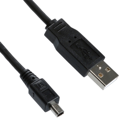 Kabl USB 2.0 0.8m. A-M to Mini 4 Wiretek