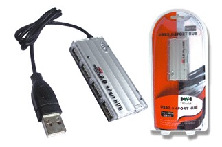 USB2.0 HUB 4 PORTA, Wiretek, Retail, Hang Pack