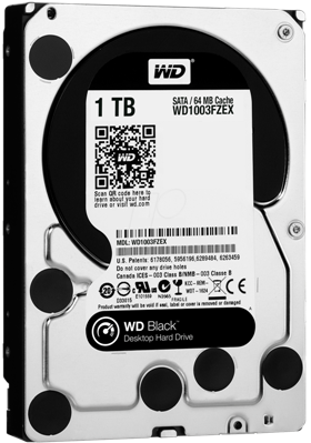 1TB Western Digital Caviar Black 1003FZEX SATA3 , 64MB, 7200 RPM