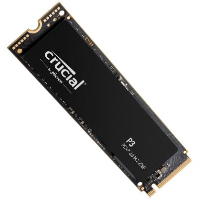 SSD Crucial 1TB P3  CT1000P3SSD8  M.2 2280 NVMe, Micron 3D Nand, Read/Write: 3500 MB/s / 3300 MB/s