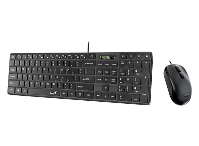 Tastatura + miš Genius SlimStar C126 US USB Black