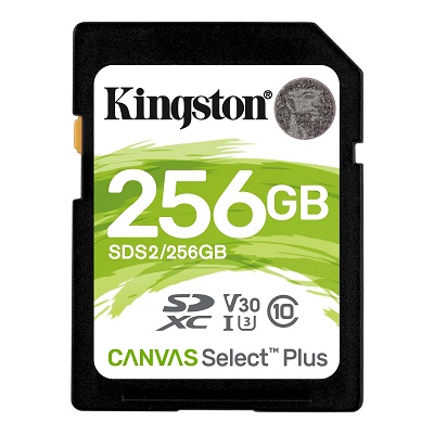 Flash SD Card 256GB KINGSTON Canvas Select Plus SDS2/256GB