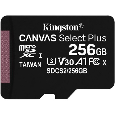 Micro SD Card  256GB KINGSTON Canvas Select Plus SDCS2/256GBSP Class 10, UHS-I