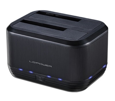 HDD DOCKING LC POWER LC-DOCK-U3-III USB3.0 2X2.5/3.5" SATA BLACK