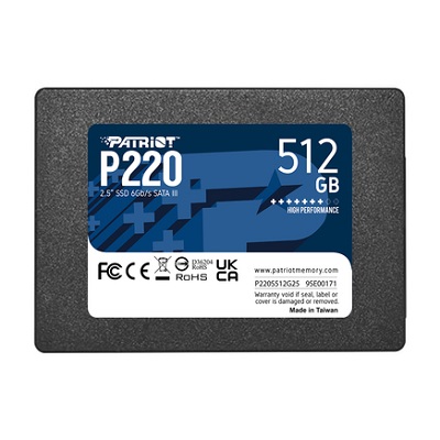 SSD  512GB Patriot P220 550MBs/500MBs P220S512G25 2.5 SATA3