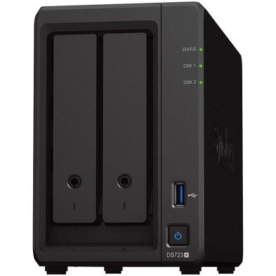 NAS Synology DiskStation DS723+, Tower, 2-Bays 3.5'' SATA HDD/SSD,  2 x M.2 2280 NVMe SSD