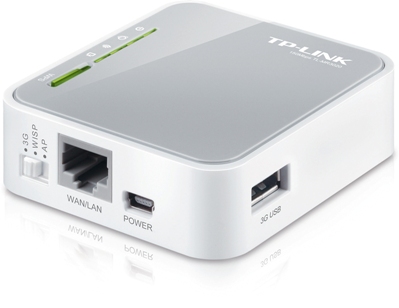 Wireless Internet 3G Router prenosni mini TP Link TL-MR3020, 1x WAN/LAN + 1x USB(za UMTS/HSPA/EVDO USB modeme) +1x mini USB(za napajanje) ,150Mb/s, 2.4GHz